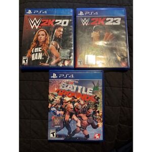 WWE 2K20 2K23 Battlegrounds PS4 Games Bundle Wrestling Video Games Playstation